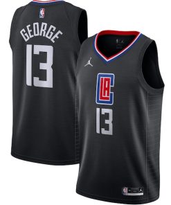 Paul George LA Clippers Jordan Brand 2020/21 Swingman Jersey - Statement Edition - Black