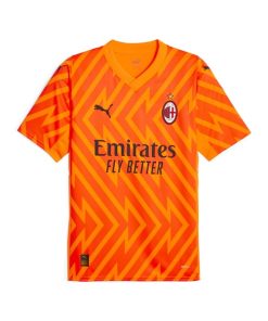 Alternative view of AC Milan Puma 2023/24 Replica Short Sleeve Goalkeeper Jersey - Orange