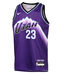 Alternative view of Lauri Markkanen Utah Jazz Nike Youth Icon Edition Swingman Jersey - Purple