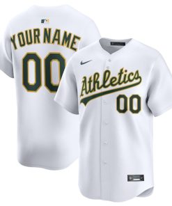 Athletics Nike Home Limited Custom Jersey - White