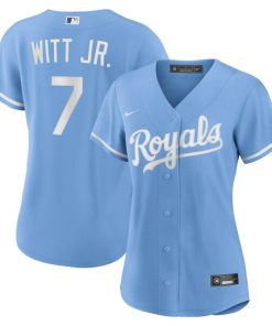 Bobby Witt Jr. Kansas City Royals Nike Women's Alternate Replica Player Jersey - Light Blue