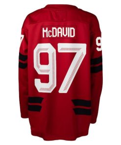 Alternative view of Connor McDavid Hockey Canada Youth 2026 Replica Jersey - Red