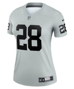 Alternative view of Josh Jacobs Las Vegas Raiders Nike Women's Inverted Legend Jersey - Silver