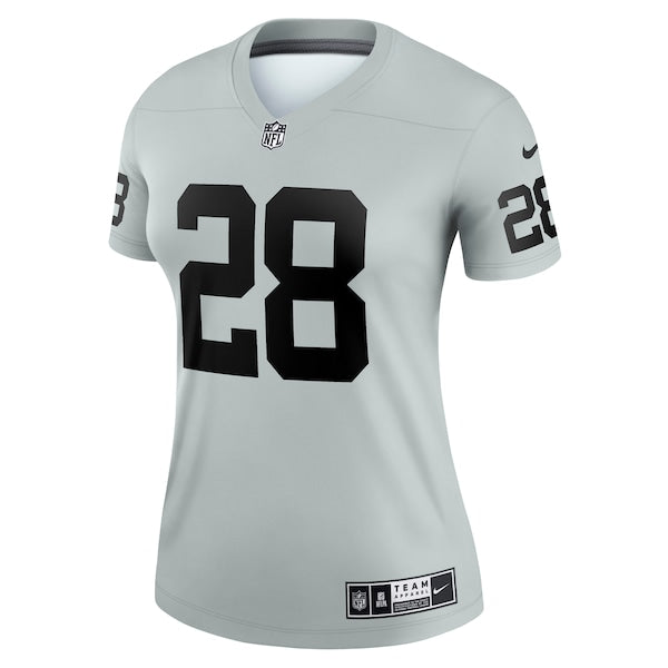 Josh Jacobs Las Vegas Raiders Nike Women's Inverted Legend Jersey - Silver - Image 2