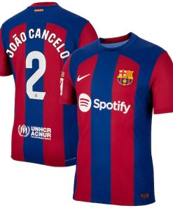 Joao Cancelo Barcelona Nike 2023/24 Home Match Authentic Player Jersey - Royal/Aqua/White