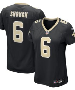 Alternative view of Tyler Shough New Orleans Saints Nike Women's Alternate Game Player Jersey - Gold/Black