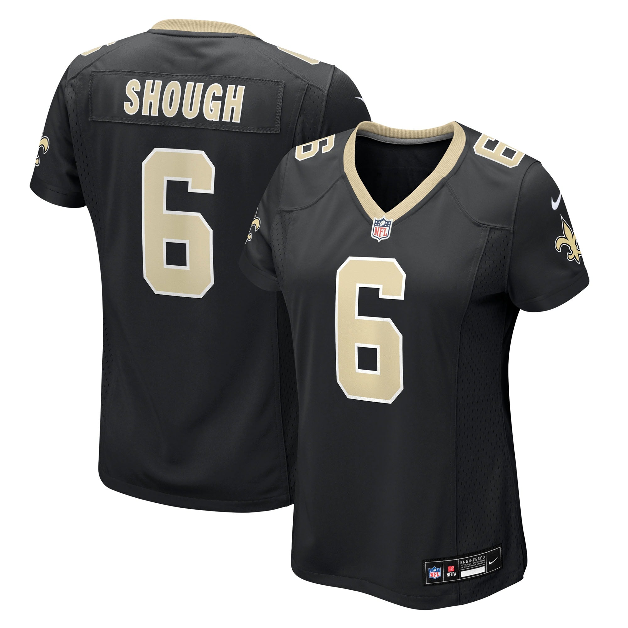 Tyler Shough New Orleans Saints Nike Women's Alternate Game Player Jersey - Gold/Black - Image 2
