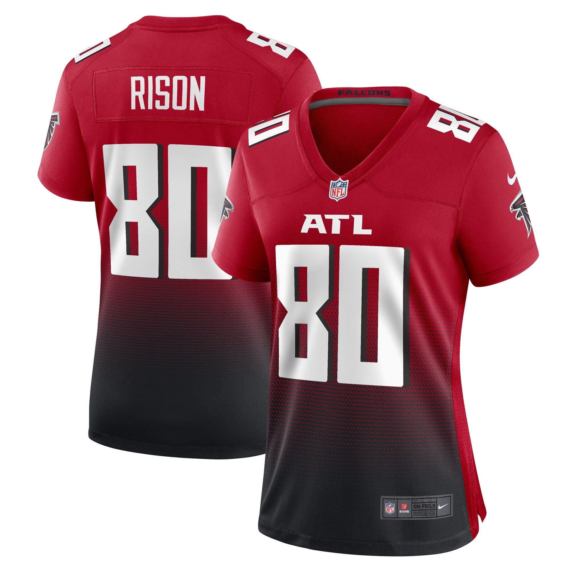 Andre Rison Atlanta Falcons Nike Women's Retired Player Jersey - Black/Red - Image 5