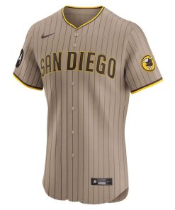 Alternative view of Fernando Tatis Jr. San Diego Padres Nike Alternate Elite Sponsor Patch Player Jersey - Tan