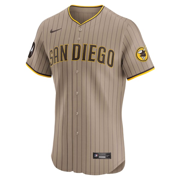 Fernando Tatis Jr. San Diego Padres Nike Alternate Elite Sponsor Patch Player Jersey - Tan - Image 2