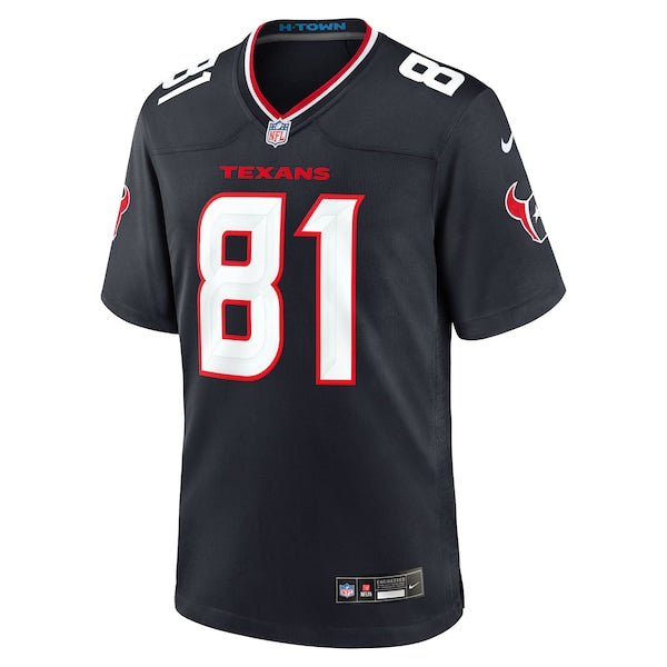 Jayden Higgins Houston Texans Nike Game Jersey - Navy - Image 2