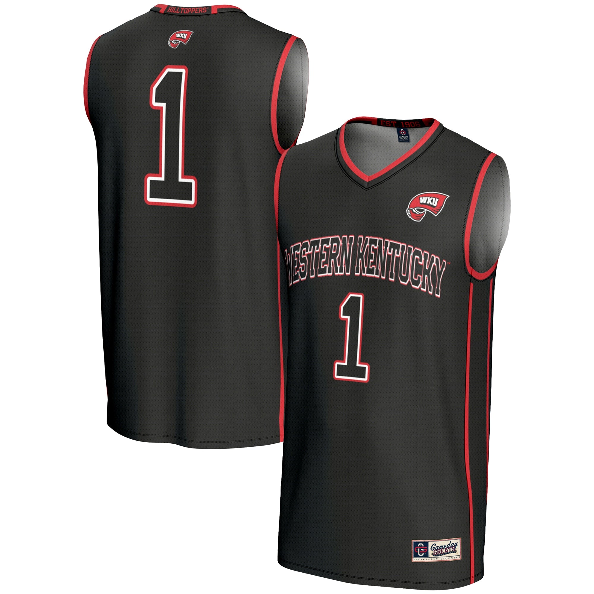 #1 Western Kentucky Hilltoppers GameDay Greats Youth Lightweight Basketball Jersey - White/Red/Black - Image 10