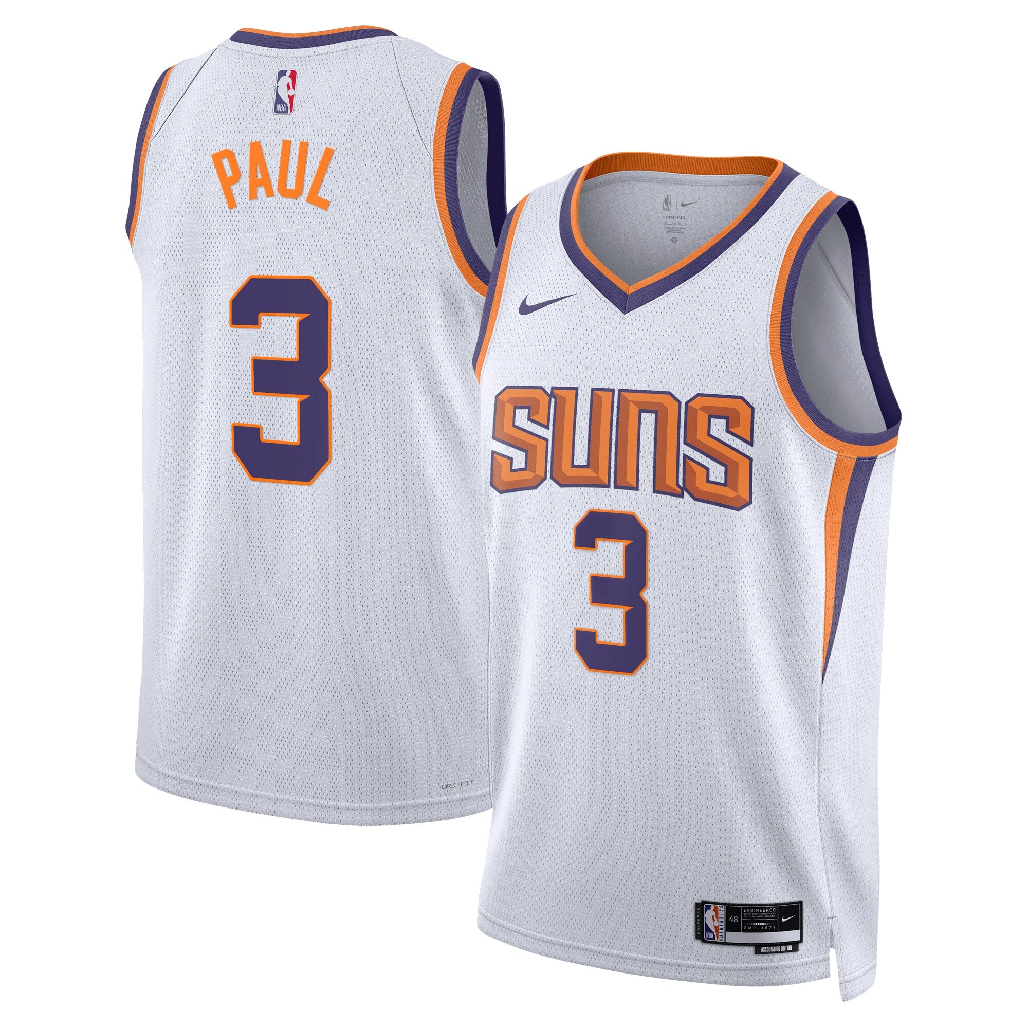 Chris Paul Phoenix Suns Nike Unisex Swingman Jersey - Icon Edition - Purple/White - Image 6