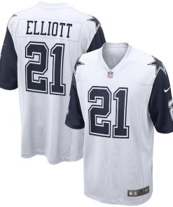 Ezekiel Elliott Dallas Cowboys Nike Alternate Game Jersey - White/Navy