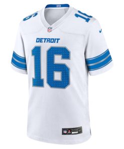 Alternative view of Jared Goff Detroit Lions Nike Game Jersey - White