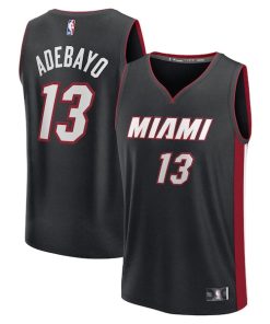 Bam Adebayo Miami Heat  Youth Fast Break Replica Player Jersey - Black - Icon Edition