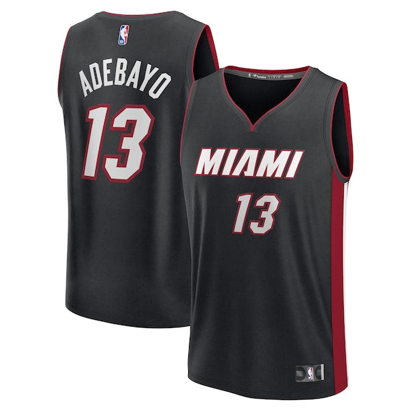 Bam Adebayo Miami Heat Youth Fast Break Replica Player Jersey - Black - Icon Edition