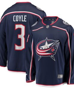 Charlie Coyle Columbus Blue Jackets  Home Breakaway Jersey - Navy