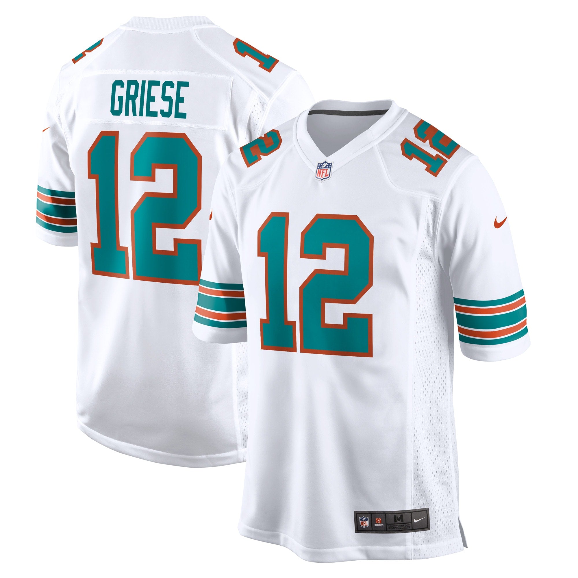 Bob Griese Miami Dolphins Nike Retired Player Jersey - Aqua/White - Image 5