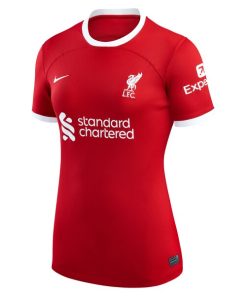 Alternative view of Liverpool Nike Women's 2023/24 Home Replica Custom Jersey - Red