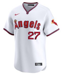 Alternative view of Mike Trout Los Angeles Angels Nike Alternate Limited Player Jersey?¨C White