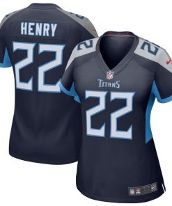 Alternative view of Derrick Henry Tennessee Titans Nike Women's Game Jersey - Navy/Light Blue