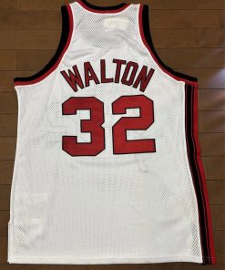 Alternative view of Bill Walton Portland Trail Blazers 1976/77 Hardwood Classics Swingman Jersey - White