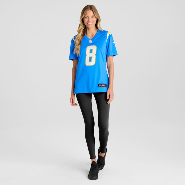 Omarion Hampton Los Angeles Chargers Nike Women's Team Game Jersey - Powder Blue - Image 4