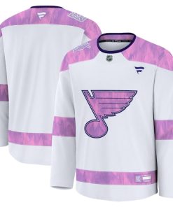 St. Louis Blues  2024 Hockey Fights Cancer Practice Jersey - White
