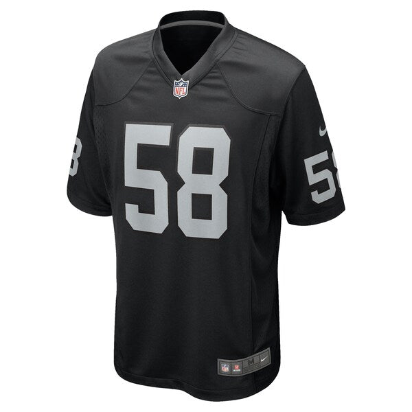 Jackson Powers-Johnson Las Vegas Raiders Nike Team Game Jersey - Black - Image 3