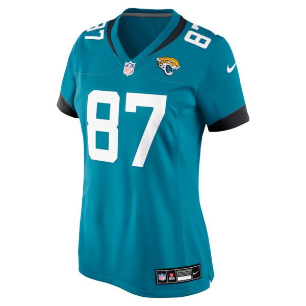 Jordan Akins Jacksonville Jaguars Nike Women's Team Game Jersey - Teal - Image 2