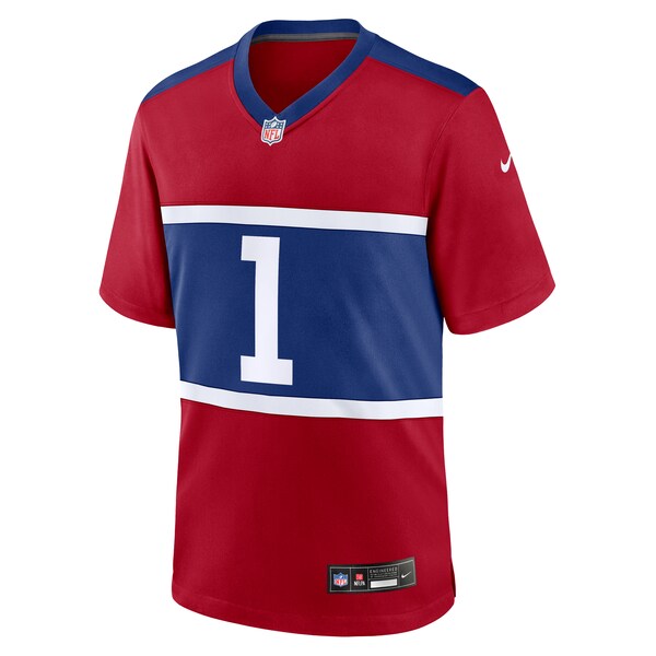 Malik Nabers New York Giants Nike Youth Alternate Player Game Jersey - Century Red - Image 2
