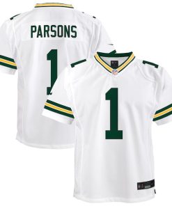 Micah Parsons Green Bay Packers Nike Youth White Game Jersey - White/Green