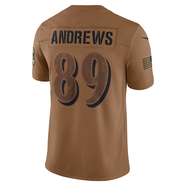 Mark Andrews Baltimore Ravens Nike 2023 Salute To Service Limited Jersey - Brown - Image 3