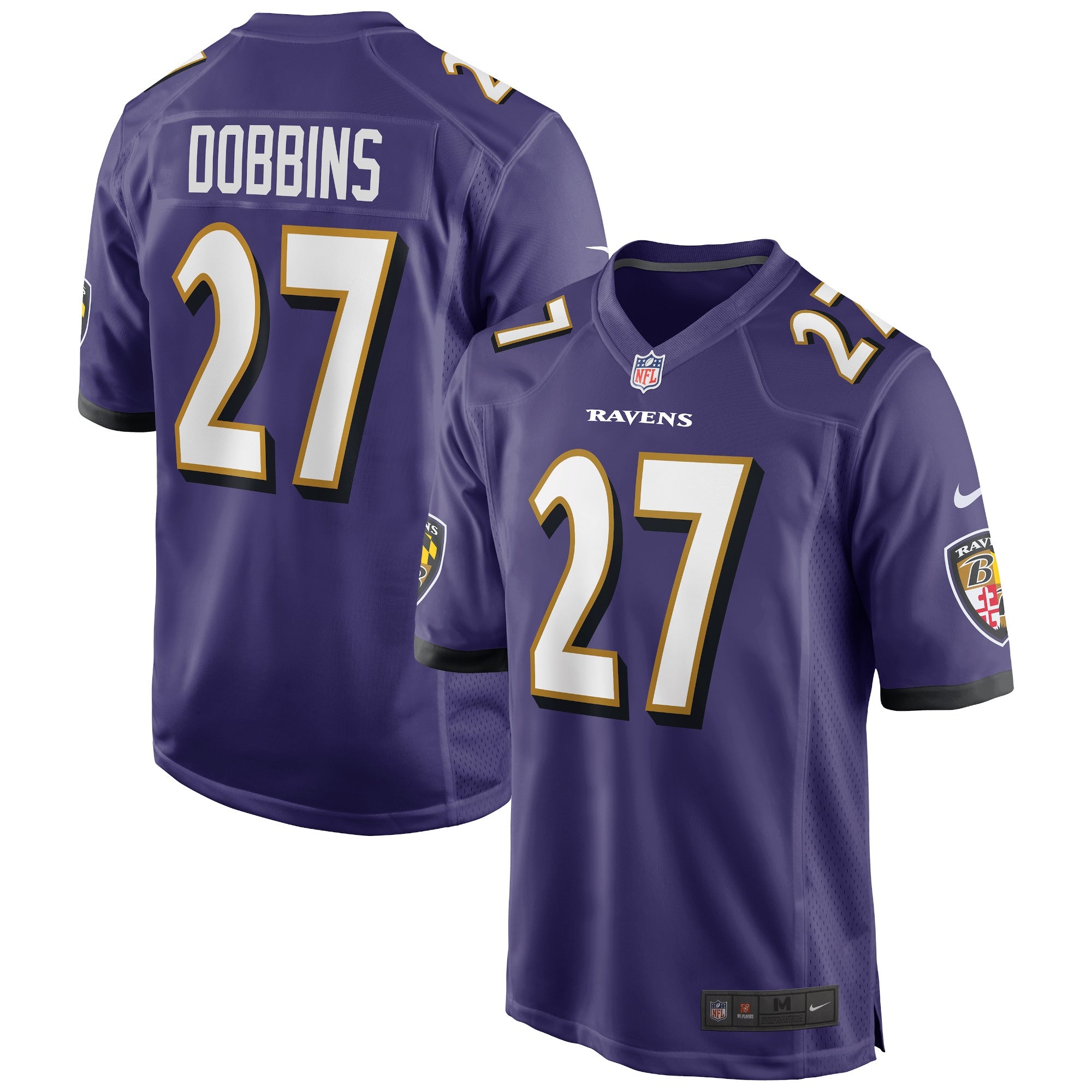 J.K. Dobbins Baltimore Ravens Nike Game Jersey - Black/Purple/White - Image 7
