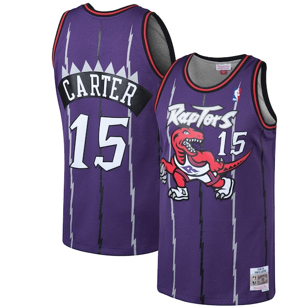 Vince Carter Toronto Raptors 1998/99 Hardwood Classics Swingman Jersey - Purple/White - Image 2
