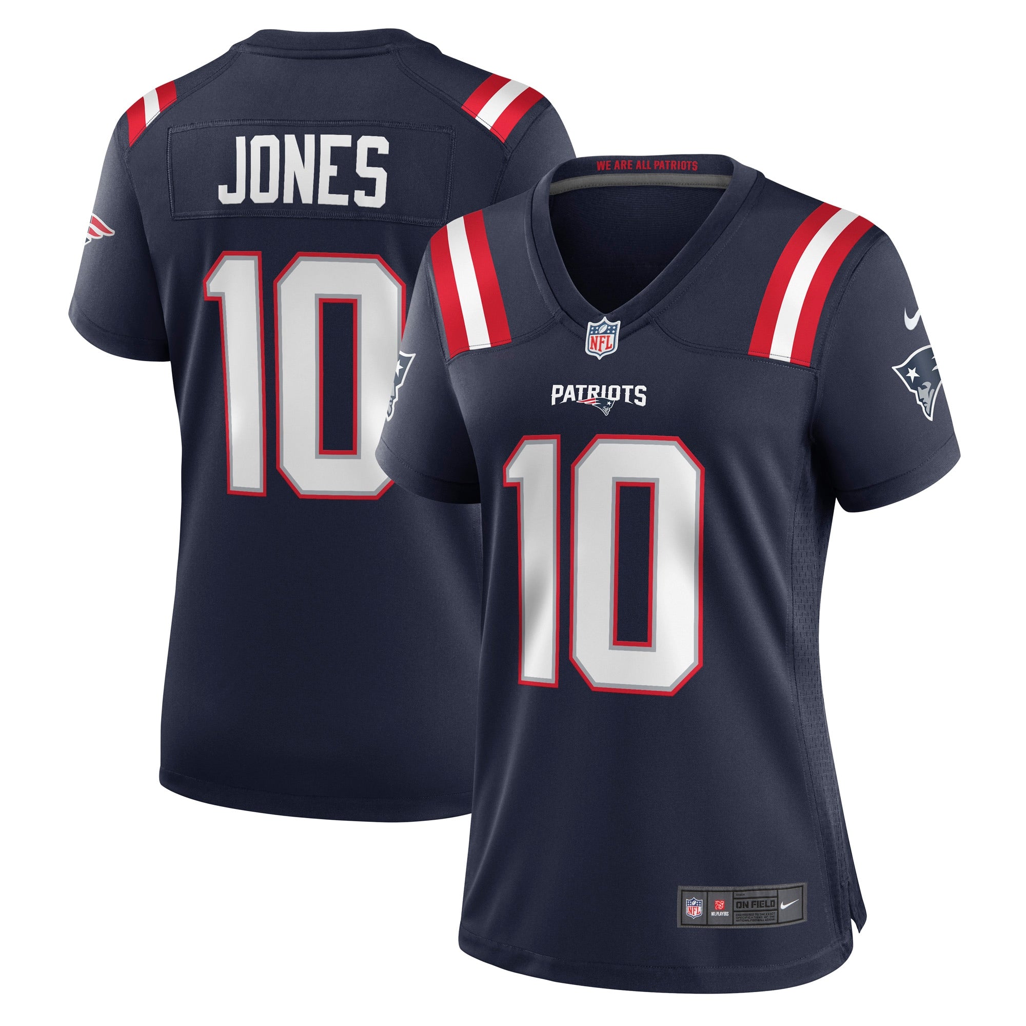 Mac Jones New England Patriots Nike Women's Player Jersey - White/Navy - Image 7