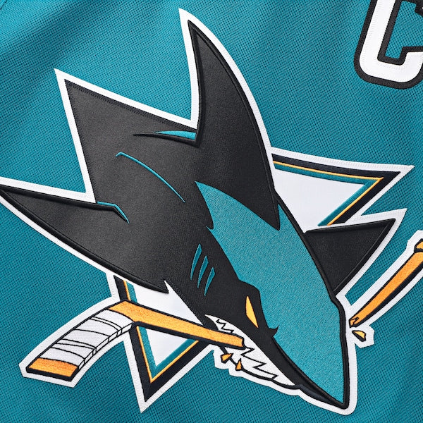 San Jose Sharks Home Premium Custom Jersey - Teal - Image 4