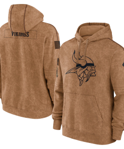 Minnesota Vikings Men's Nike Brown 2023 Salute To Service Club Pullover Hoodie