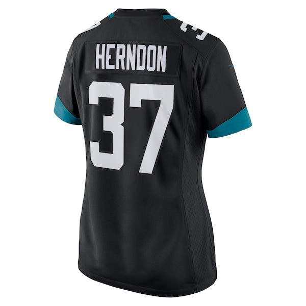 Tre Herndon Jacksonville Jaguars Nike Women's Game Jersey - Black/Teal - Image 2