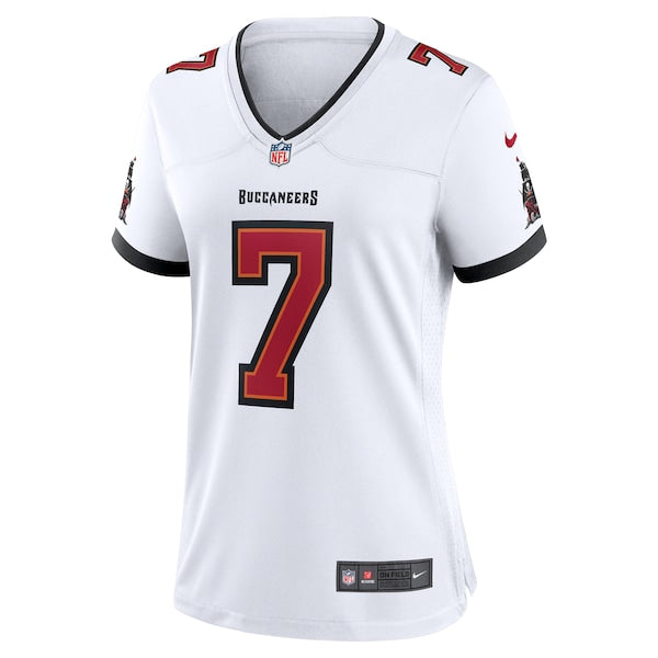 Bucky Irving Tampa Bay Buccaneers Nike Women's Game Jersey - White/Red/Pewter - Image 3