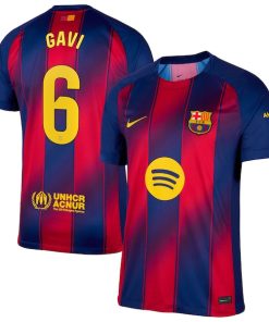 Gavi Barcelona Nike 2025/26 Home Replica Jersey - Navy