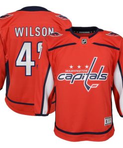 Alternative view of Tom Wilson Washington Capitals Youth 2022/23 Premier Player Jersey - Red/Navy