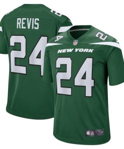 Alternative view of Darrelle Revis New York Jets Nike Retired Player Game Jersey - Gotham Green/White