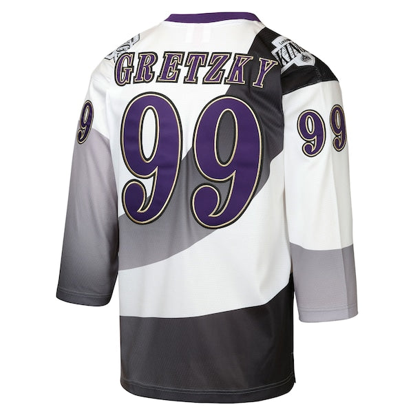 Wayne Gretzky Los Angeles Kings Youth 1995/96 Power Play Throwback Alternate Player Jersey with Captain Patch - White/Black - Image 5