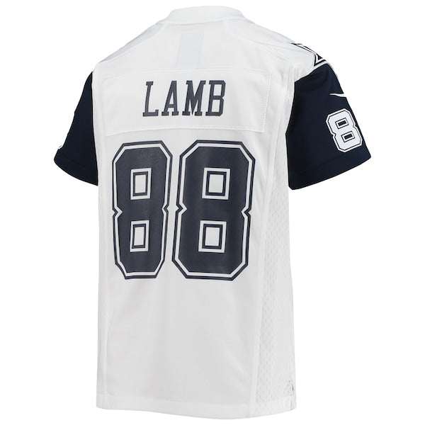 CeeDee Lamb Dallas Cowboys Nike Youth Alternate Game Jersey - White - Image 3