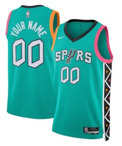 San Antonio Spurs Nike Unisex 2022/23 2022/23 Swingman Custom Jersey - City Edition - Turquoise