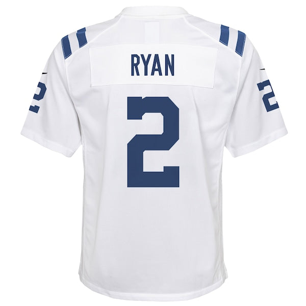 Matt Ryan Indianapolis Colts Nike Youth Away Game Jersey - White/Royal - Image 4