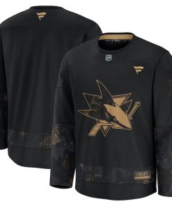 San Jose Sharks  2024 Military Appreciation Practice Jersey - Black