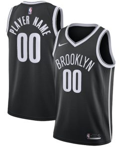 Brooklyn Nets Nike Swingman Custom Jersey Black - Icon Edition